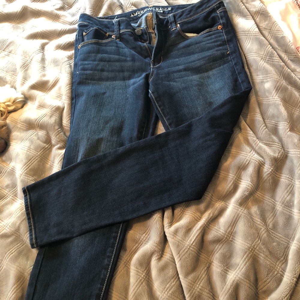 AE Super Skinny Dark Wash Jegging Jeans